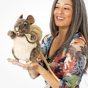 Folkmanis Pack Rat Hand Puppet Plush Stuffed Animal Realistic Mouse